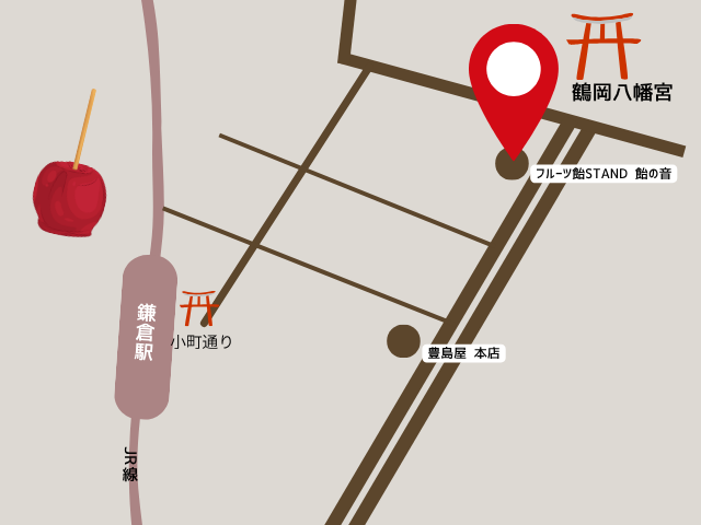 飴の音 鎌倉店の地図